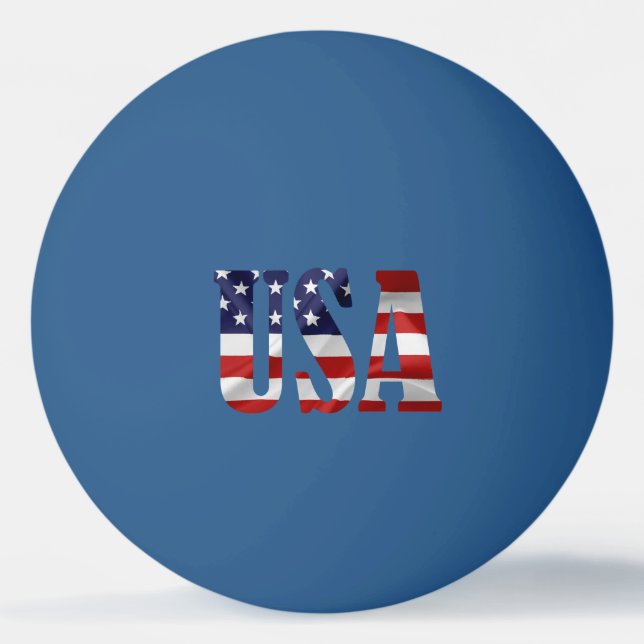 USA Patriotic Ping Pong Ball (Back)