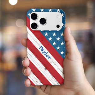 USA Patriotic Rustic Stars Stripes American Flag