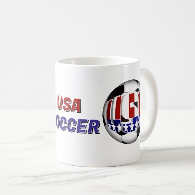 USA Patriotic Soccer Coffee Mug (Front Right)
