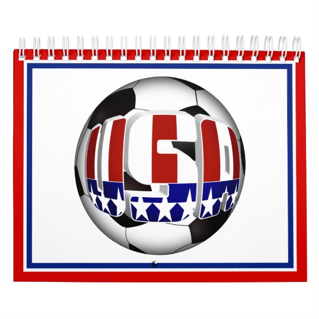 USA Patriotic SOCCER Sports Calendar (Cover)