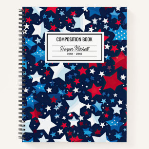 USA Patriotic Stars Composition Notebook