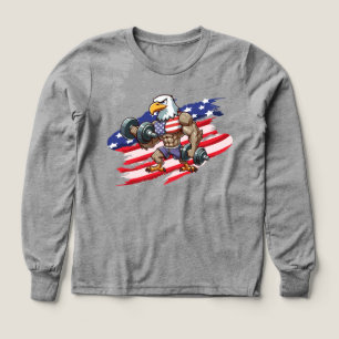 USA/patriotic weightlifting bald eagle