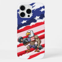 USA/patriotic weightlifting bald eagle