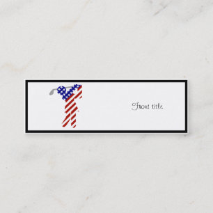 USA Patriotic WOMEN'S GOLF Mini Business Card