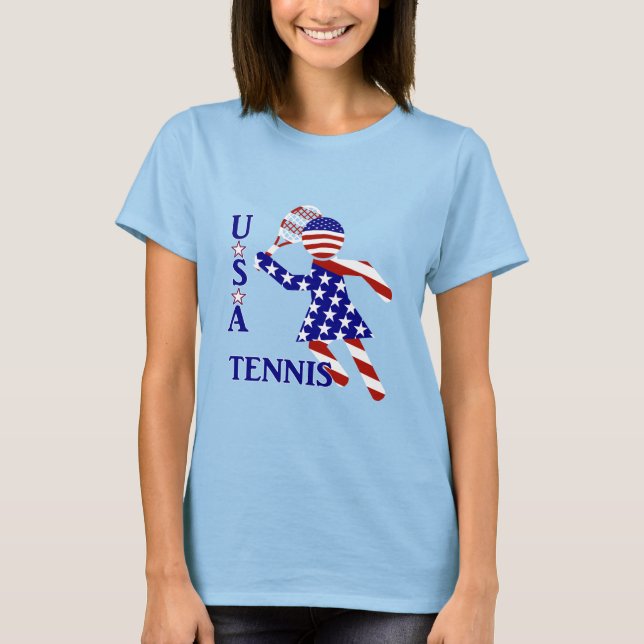 USA Patriotic WOMEN'S TENNIS T-Shirt (Front)
