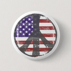 USA Peace Button