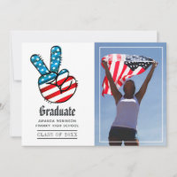 USA Peace Sign Graduation Photo