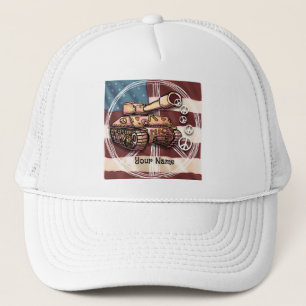 USA Peace Tank Trucker Hat