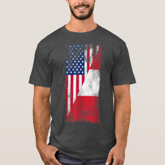 USA Peru FlagsUnited States of America, Peruvian  T-Shirt