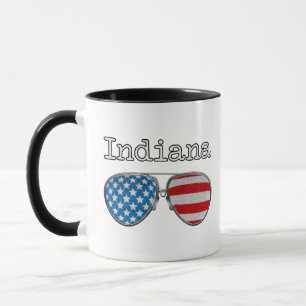USA PILOT GLASSES INDIANA  MUG