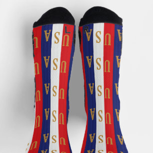 USA Pinstripe Decor Socks