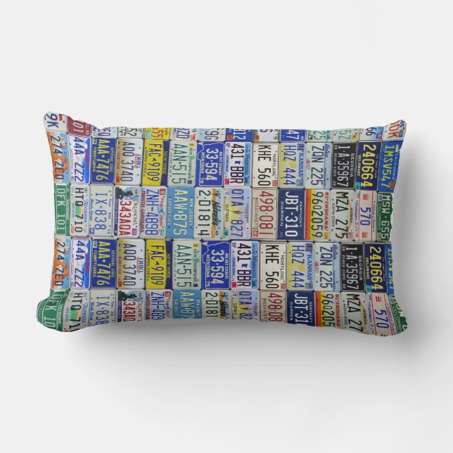 USA Plates Lumbar Cushion (Front)