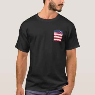 USA Pocket T Shirt with American Flag for 4th of J