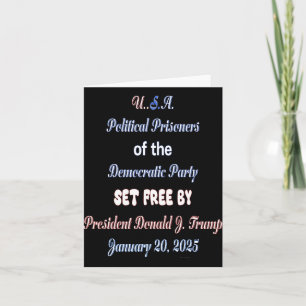 Usa Political Prisoners Set Free Card