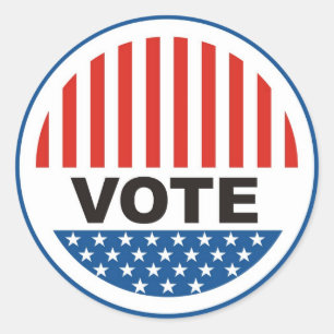 usa president elections vote badge political classic round sticker