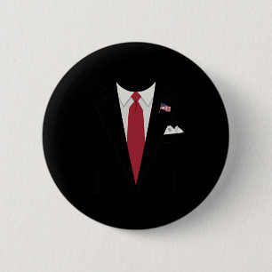 Usa President Trump Suit Easy Halloween Costume 1  6 Cm Round Badge