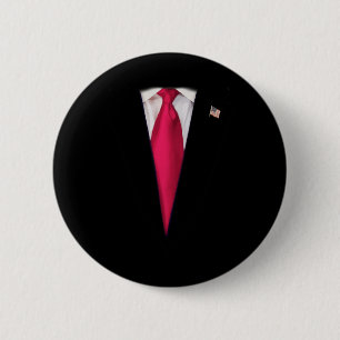 Usa President Trump Suit Easy Halloween Costume  6 Cm Round Badge