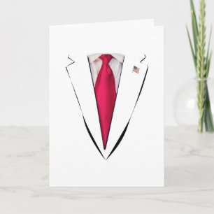Usa President Trump Suit Easy Halloween Costume Card
