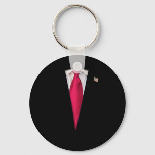 Usa President Trump Suit Easy Halloween Costume  Key Ring