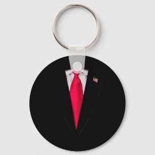 Usa President Trump Suit Funny Halloween Costume G Key Ring