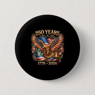 Usa pride eagle 250 years 1776-2026 4th july 6 cm round badge