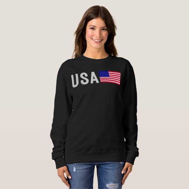 USA Pride womens sweatshirt (Front Full)