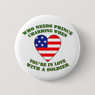 usa- prince charming 6 cm round badge