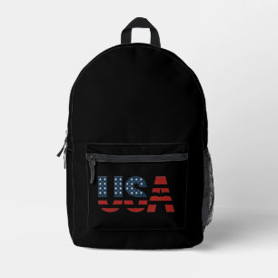USA. PRINTED BACKPACK