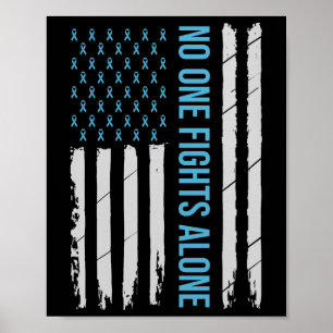 Usa Prostate Cancer Awareness Light Blue Ribbon Su Poster