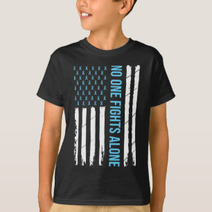 Usa Prostate Cancer Awareness Light Blue Ribbon Su T-Shirt