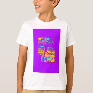 USA Psychedelic Hope: Neon Unity Art T-Shirt