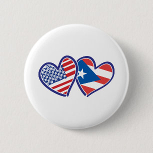 USA-PUERTO-RICO 6 CM ROUND BADGE