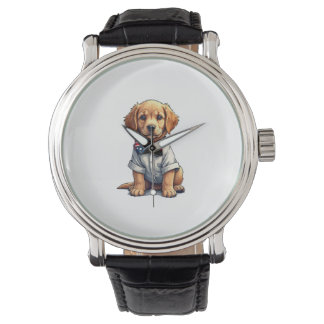 USA Puppy Patriot Golden Retriever Vintage Tee 2 Watch