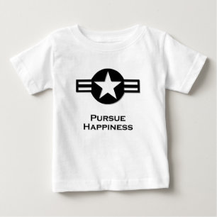 USA Pursue Happiness black Baby T-Shirt
