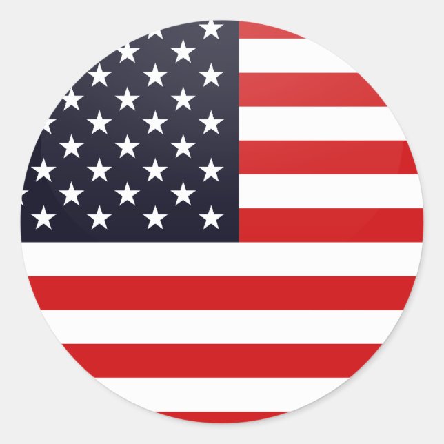 Usa quality Flag Circle Classic Round Sticker (Front)