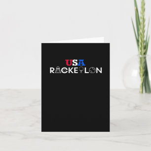 Usa Racketlon - Table Tennis Badminton Squash Tenn Card