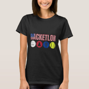 Usa Racketlon - Table Tennis Badminton Squash Tenn T-Shirt
