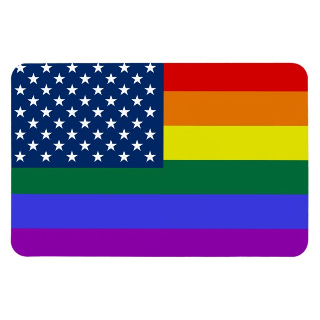USA Rainbow Pride Magnet (Horizontal)