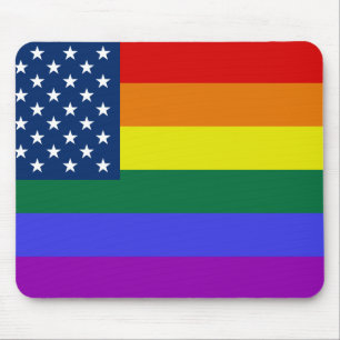 USA Rainbow Pride Mouse Pad