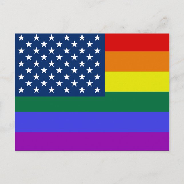 USA Rainbow Pride Postcard (Front)