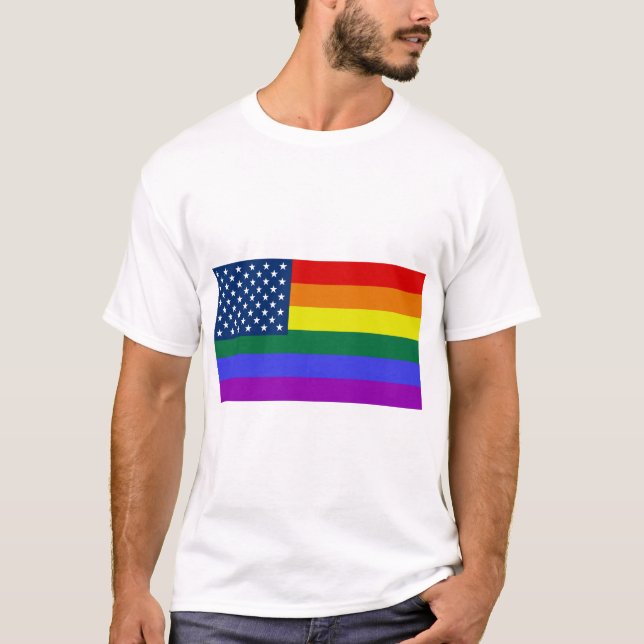 USA Rainbow Pride T-Shirt (Front)