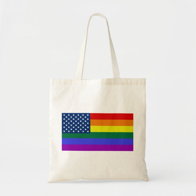 USA Rainbow Pride Tote Bag (Front)