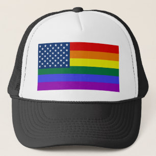 USA Rainbow Pride Trucker Hat