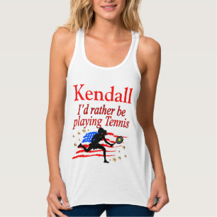 USA RATHER BE PLAYING TENNIS PERSONALIZED TANK TOP