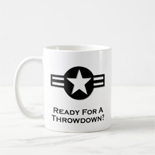 USA Ready For A Throwdown black Coffee Mug