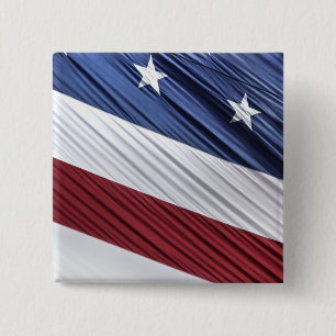 USA Red, White and Blue American Patriotic Flag 15 Cm Square Badge