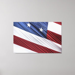 USA Red, White and Blue American Patriotic Flag Canvas Print