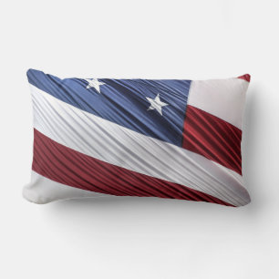 USA Red, White and Blue American Patriotic Flag Lumbar Cushion