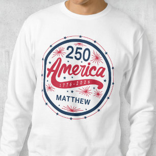 USA Red White and Blue America's 250th Anniversary Sweatshirt