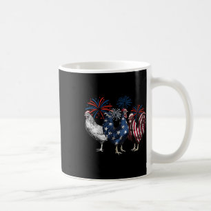 Usa Red White And Blue Retro 4th Of July American Coffee Mug